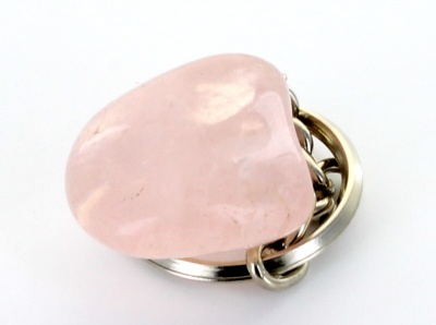 Rose Quartz Tumble Stone Crystal Keyring